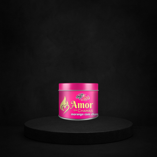 Vela Beijável para Massagem - Morango com Champanhe 50g