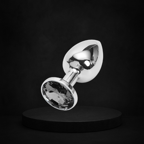 Plug Anal Metal  g Coração Prata