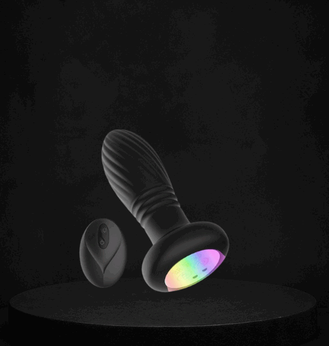 Plug Anal com Led controle remoto 10 vibrações