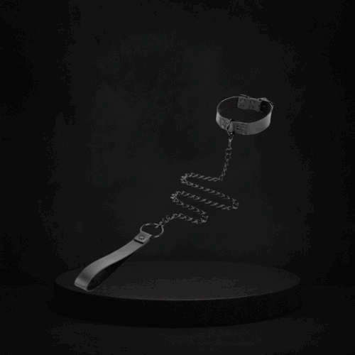 Coleira com guia e corrente removível