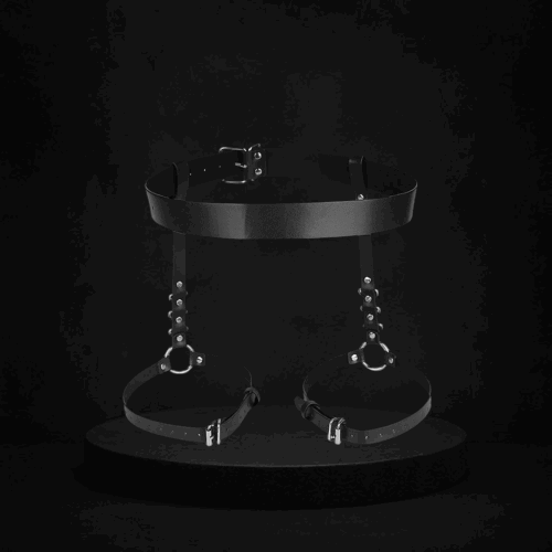 Cinta-liga Couro Sintético