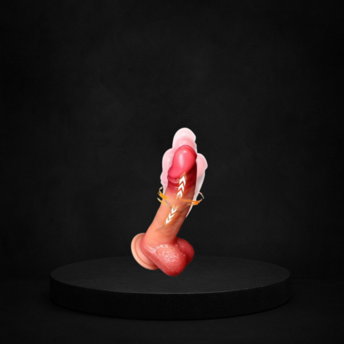 Prótese Ultra Realista Picolo  - Vai e Vem - Aquecimento - Controle Via app  20cm